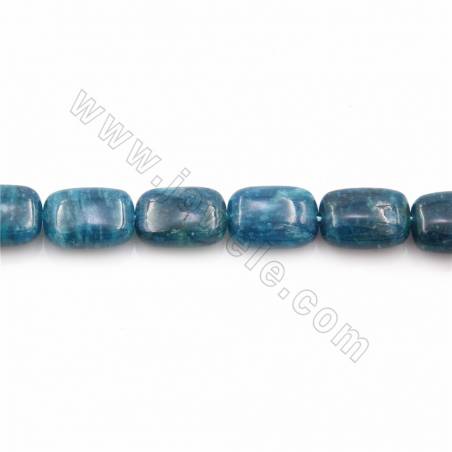 Rouleaux de perles d'apatite teintée, Rectangle, Taille 10x14mm, Trou 1mm, 15~16"/ruban