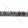 Perles de jaspe naturel K2 en brin, Abacus, taille 3x6mm, trou 0.7mm, 15~16"/brin