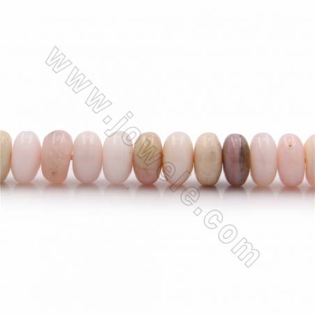Natürliche rosa Opal Perlen Stränge, Abacus, Größe 5 x 10 mm, Loch 0,7mm, 15 ~ 16 "/ Strang
