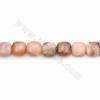 Natural Pink Opal Beads Strand Square Size 10x10mm Hole 0.7mm 15~16"/Strand