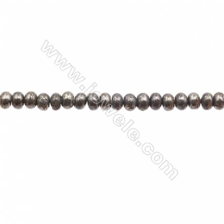 Natural Pyrite Beads Strand  Abacus   Size 4x6mm  Hole 0.6mm  about 135 beads/strand 15~16"