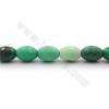 Filone di perle di agata verde naturale, barile (sfaccettato), dimensioni 18x13 mm, foro 1 mm, 15~16"/filare
