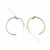 Brass Knotted Hoop Earrings With 925 Sterling Silver Pin Size 2x42mm Gold/White Gold Plated 10pcs/Pack
