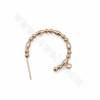 Brass Hoop Earring Findings Gold Plated Size 2.7x27mm Hole 1mm 10pcs/Pack