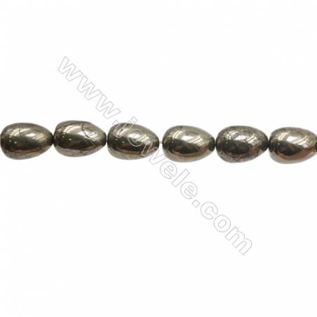 Natural Pyrite Beads Strand  Teardrop   Size 10x14mm  Hole 1mm  about 28 beads/strand 15~16"