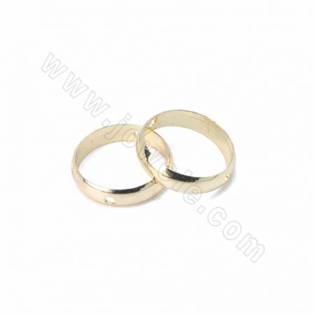 Brass Circle Charms Linking Ring Champagne Gold Plated Size 11.5x3mm Hole 0.7mm 20pcs/Pack
