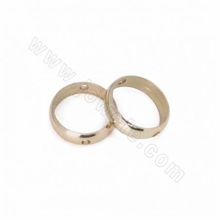 Brass Circle Charms Linking Ring Champagne Gold Plated Size 11x3mm Hole 0.8mm 50pcs/Pack