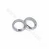 Brass Circle Charms Linking Ring White Gold Plated Size 9x3mm Hole 0.7mm 50pcs/Pack