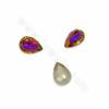K9 Glass Pointed Back Rhinestone Cabochons, Faceted Teardrop, Size 10x14mm, 70pcs/pack, a wide of color available