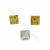 K9 Glass Pointed Back Rhinestone Cabochons, Faceted Square, Size 12x12mm, 70pcs/pack, a wide of color available