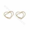 Brass  Heart  Shape Charms Gold Plated Size 18x23mm  20pcs/Pack