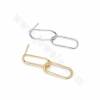 Brass Stud Earring Findings Size 30x8mm Pin 0.7mm Gold/White Gold Plated 20pcs/Pack
