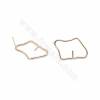 Brass Stud Earring Findings With 925 Silver Pin Size 25x15mm Pin for Half-drilled Beads 0.9mm 10pcs/Pack