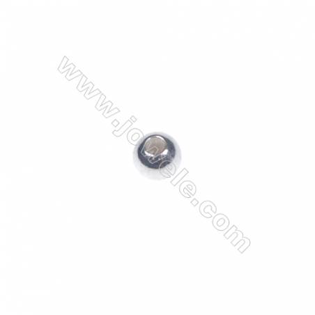 純銀製丸いボール 92.5％純度シルバー 3mm x 200個/パック 穴長径 1.2mm
