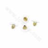 Brass Ear Nuts With Plastic Champagne Gold Plated Size 6x11mm Hole 0.7mm 200pcs/Pack