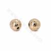 Perles en laiton, football, or champagne, taille 11mm, trou 2mm, 20pcs/pack