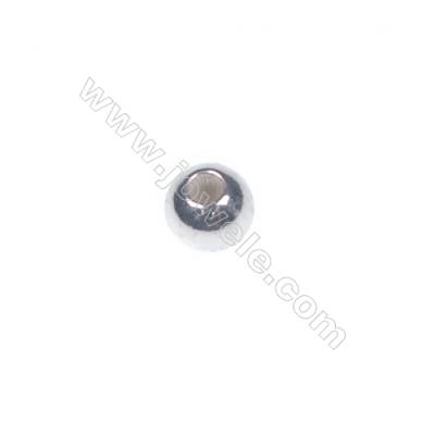 925 sterling silver beads, 2mm, x 200pcs, hole 0.8mm
