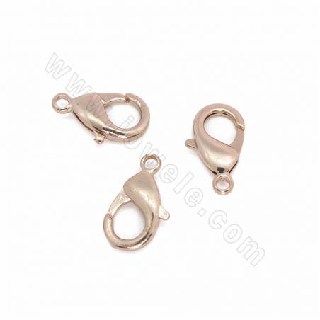 Brass Lobster Claw Clasps Real Gold Plated Size 19x11mm Hole 2mm 30pcs/Pack