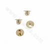Brass Ear Nuts Real Gold Plated Size 4x6mm Hole 0.7mm 50pcs/Pack