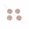 Messing Perlen Spacer, Donut, Rose Gold plattiert, Durchmesser 8 mm, Dicke 3 mm, Loch 2 mm, 50 Stück / Pack