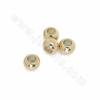 Brass Big Hole Abacus Spacer Beads Real Gold Plated Size 6x8mm Hole 3.6mm 100pcs/Pack
