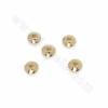 Brass Abacus Spacer Beads Real Gold Plated Size 3x6mm Hole 1.5mm 100pcs/Pack