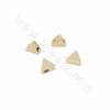 Perline distanziatrici in ottone, triangolo, placcate oro vero, dimensioni 6x5 mm, foro 1,5 mm, 50 pezzi/confezione