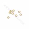 Séparateurs perles rondelles en laiton couleur plaquée or  Taille 1x3mm trou 1.5mm 100g/paquet（environ 3300pcs）