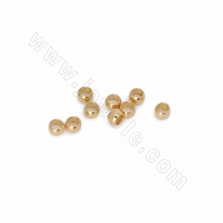 Messing Spacer Beads, echt vergoldet, Größe 1x3mm, Loch 1.5mm, 200 Stück / Pack