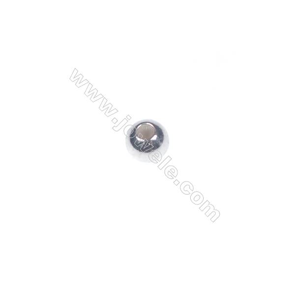 Perles rondes en argent925  3mm X 200pcs Diamètre de trou 1mm