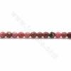 Natural Black Stripes Rhodochrosite Beads Strands Faceted Round Size 4mm Hole 0.9mm 15~16"/Strand
