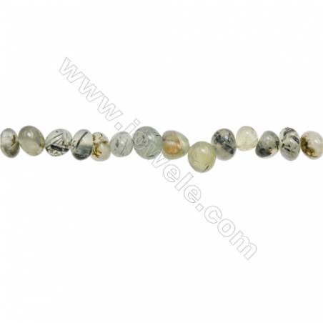 Natural Prehnite Beads Strand  Irregular  Size 6~9x9~12mm  hole 1mm  15~16" x 1strand