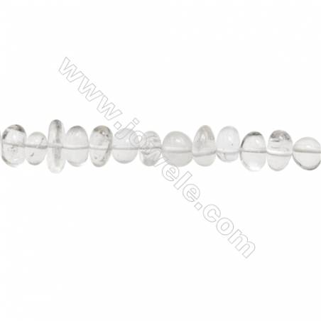 Natural Rock Crystal Beads Strand  Irregular  Size 7~8 x 10~14mm  hole 1mm  15~16" x 1strand