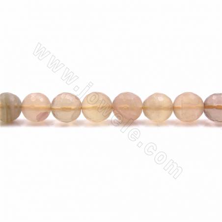 Fili di perle di fluorite gialla naturale, rotondo sfaccettato, diametro 10 mm, foro 0,9mm, 15~16"/filare