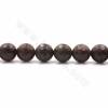 Rouleaux de perles de jaspe brun naturel, rond à facettes, diamètre 11mm, trou 1.2mm, 15~16"/rangée