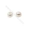 Fresh Water AAA Grade White Pearl Half-Drilled Beads  Flat Back   Diameter 3.5mm  Thickness 3mm  Hole 0.8mm  200 beads/pack