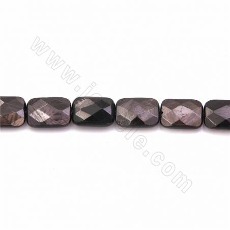 紫蘇輝石串珠 切角長方形 尺寸10x14毫米 孔徑1毫米 長度39-40厘米/條