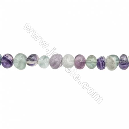 Perles Fluorite en forme irrégulière sur fil Taille7~9mm x8~11mm trou 1mm x1fil 15~16"