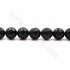 Natural Hypersthene Beads Strand Faceted Round Size 8mm Hole 1mm 15~16"/Strand