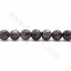 Rangées de perles de Labradorite noire naturelle, facettes rondes, diamètre 8mm, trou 1mm, 15~16"/rangée