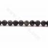 Natural Black Labradorite Beads Strands Faceted Round Diameter 6mm Hole 0.7mm 15~16"/Strand