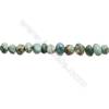 Perles Turquoise africaine en forme irrégulière sur fil Taille 7~8mm x9~12mm trou 1mm x1fil 15~16"