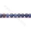 Rouleaux de perles d'aventurine naturelle bleue, ronde, diamètre 6mm, trou 0.9mm, 15~16"/ruban