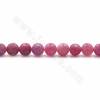 Fili di perline di rubino naturale, rotondo sfaccettato, diametro 6 mm, foro 1 mm, 15~16"/filo
