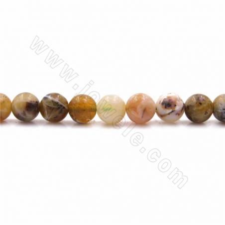 Fili di perline opale verde naturale, rotonde, diametro 8mm, foro 1 mm, 15~16"/filare