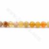 Rangées de perles d'opale jaune naturelle, facettes rondes, taille 6mm, trou 1mm, 15~16"/rangée