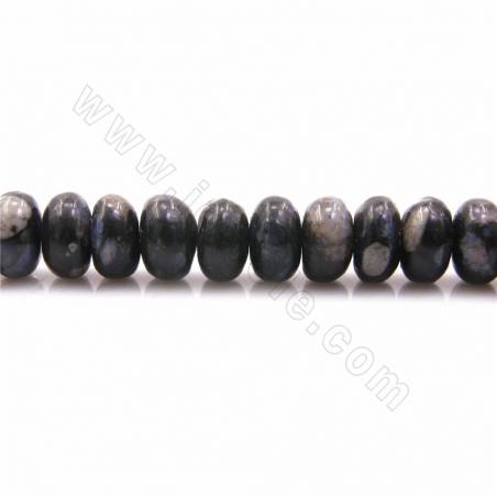 Fili di perline opale grigio naturale, Abacus, dimensioni 4x8mm, foro 1mm, 15~16"/filare