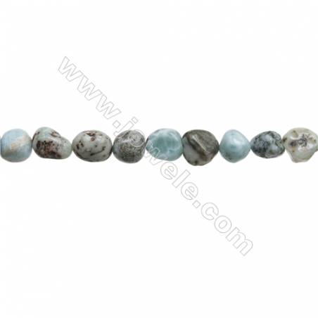 Natural Larimar Beads Strand Irregular  Size 9~11x11~13mm   hole 1mm  15~16" x 1strand