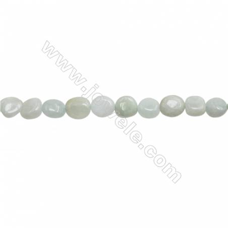 Natural Burma Jade Beads Strand  Irregular  Size 8~9x9~13mm  hole 1mm  15~16" x 1strand