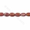 Natural Noreena Jasper Beads Strand Flat Oval  Faceted Size 10x14mm Hole 1.2mm 15~16"/Strand